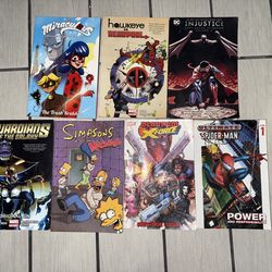 Lot of 7 Marvel & DC Graphic Novels & Comics