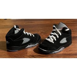Jordan 5 Retro Metallic Toddler Sneakers Mid Top Shoes 10c