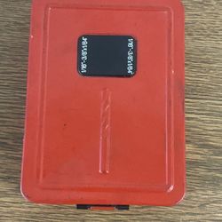 High-Speed Steel Drill Bit Set in Red Metal Case (1/16” to 3/8”)