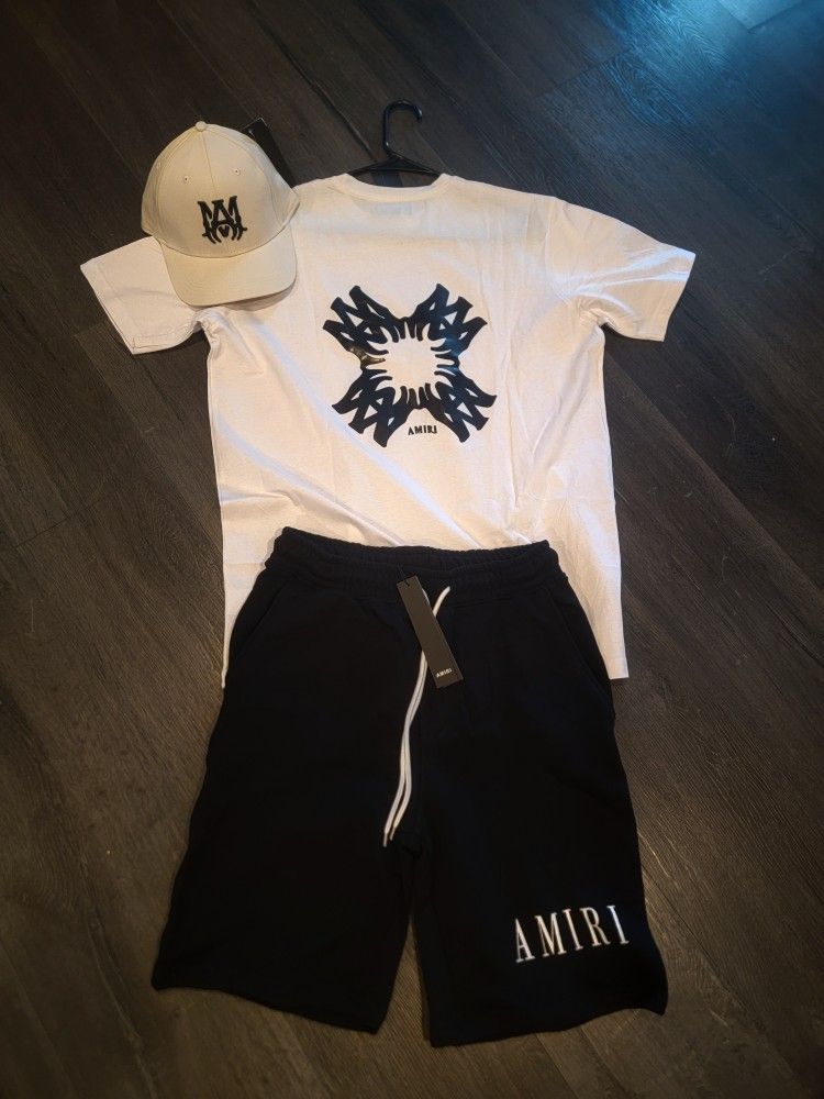 Amiri Short Set With Hat 3pcs Medium