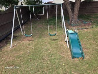 Metal rod swing set - decent size