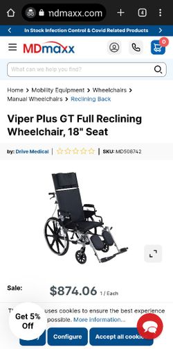 180 Reclining Wheelchair Big Comfy Seat x Big Papa