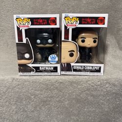 Batman And Oswald Cobblepot Funko Pops 