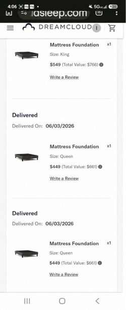 New mattress foundations in the box still