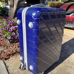 Medium Hard Shell Blue Suitcase Check In Luggage