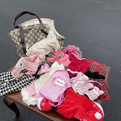 Small Dog Clothing With Bag And Bed