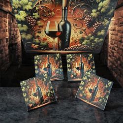 Cutting Board And 4 Coasters