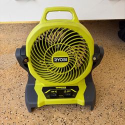*READ DESCRIPTION* RYOBI ONE+ 18V Cordless 7-1/2 in. Bucket Top Misting Fan (Tool Only)