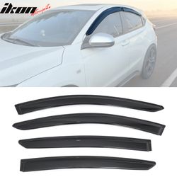 Fits 2016-2022 Honda HR-V Window Visors Smoke Acrylic Rain Wind Sun Deflector 4PCS
