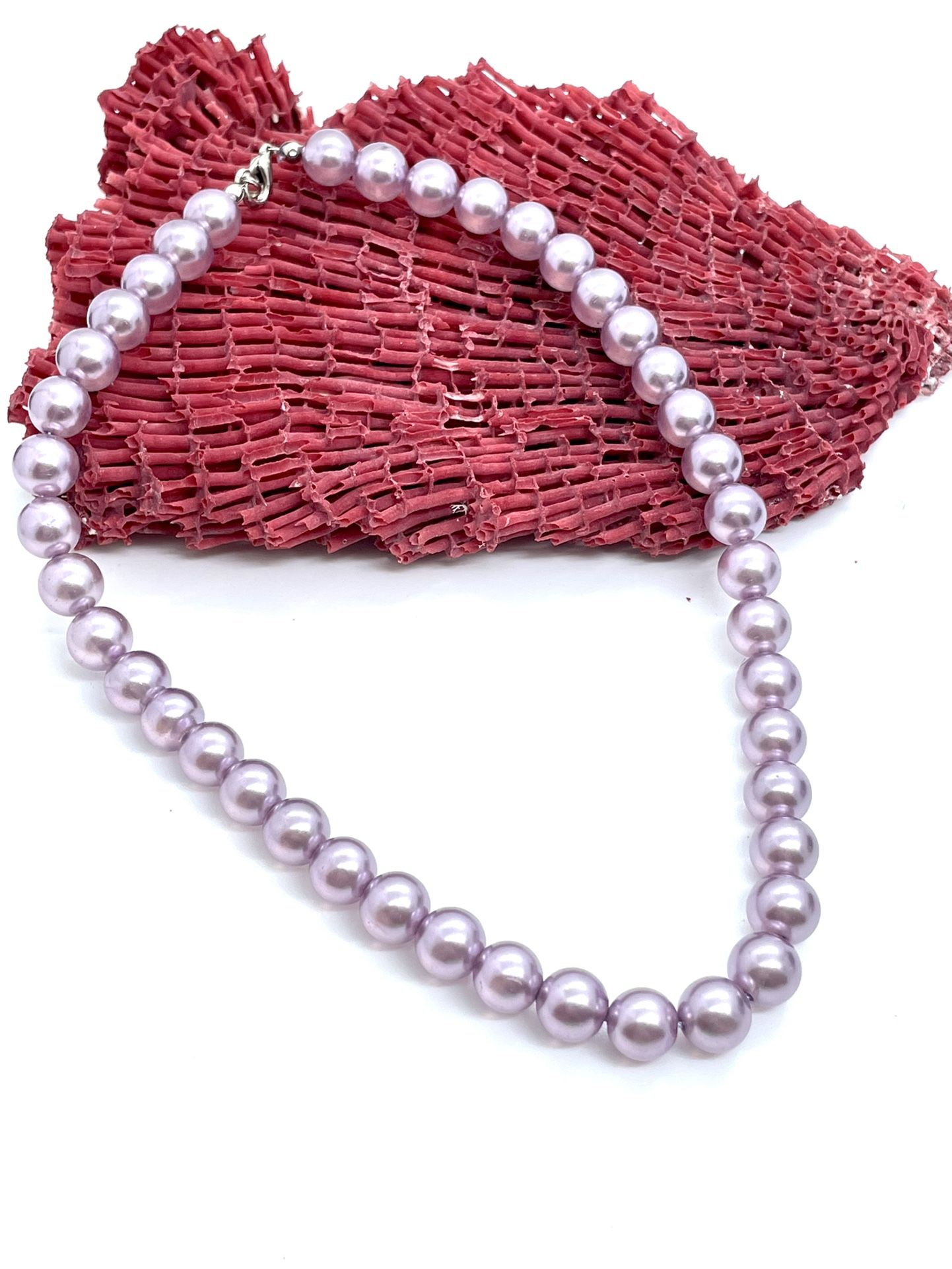 New Costume Lavender Pearl Necklace 