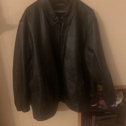 ST John’s By Leather Jacket Big And Tall 4XL