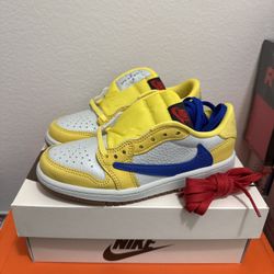 Size 13.5C - Jordan 1 Low X Travis Scott "Canary" PS will definitely ship with care!