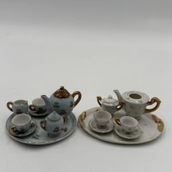 Vintage Child’s Ceramic Miniature Tea Sets from Japan collectibles 