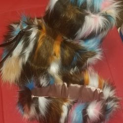 FUR BOOTS with Purse and Headband