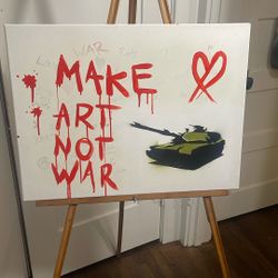 Make Art Not War Pop Art Painting 