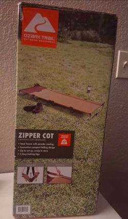 Ozark Trail Zipper Cot, Adult, 75.5" x26" x 5.5"