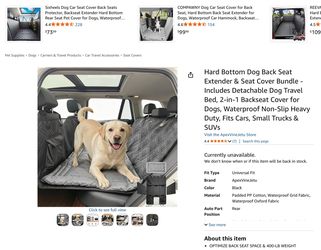Dog Backseat Cover for SUVs and Trucks