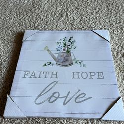 Faith , Hope And Love Wall Design 