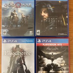 PS4 Games - Bloodborne, God Of War, Death Stranding, Batman Arkham Knight