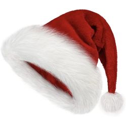 Christmas Hat, Xmas Hat Holiday for Adults Unisex Santa Hat For Party Supplies