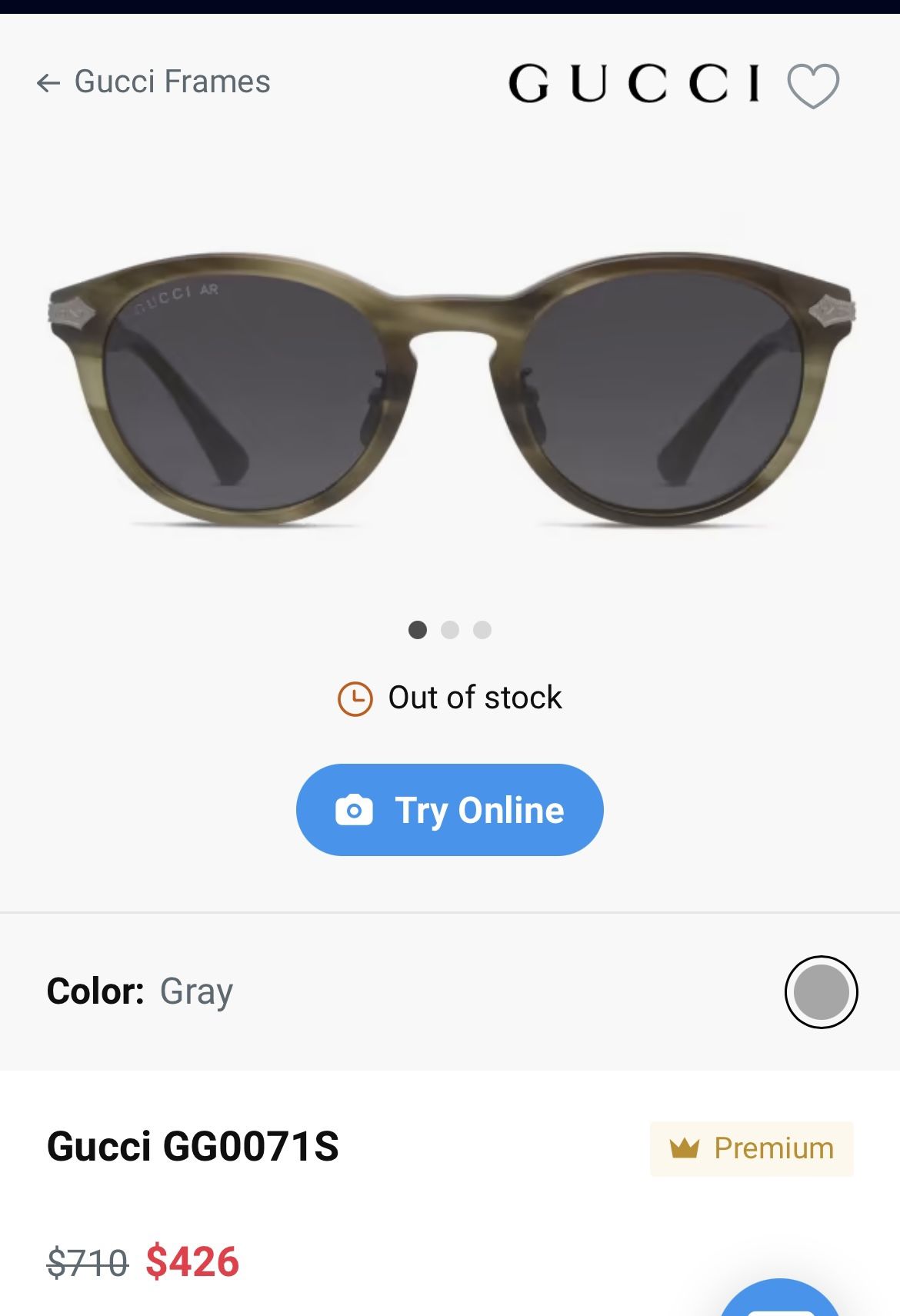 Gucci AR Sunglasses 