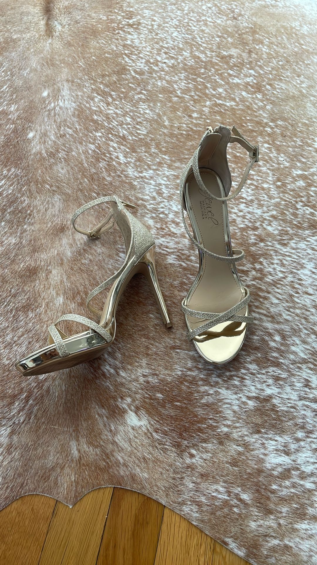 Gold Strappy Heels Sandals