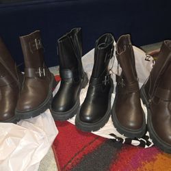 Lot Of 3 Very Nice Women's Boots! Charlotte Rose Brand. Brown And Black. Various Sizes. Read Description. Brand New Comfortbale Never Worn Or Used.