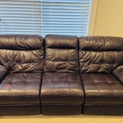 Leather Top Sofa Recliner