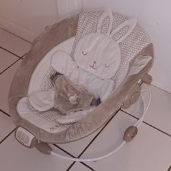 CLEAN baby bouncer seat with vibration and music batteries included $10 FIRM