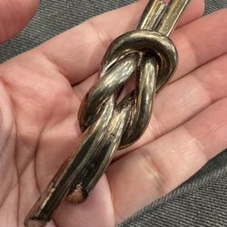 Vintage Italian Knot Brooch - Modernist Style - 925 Silver