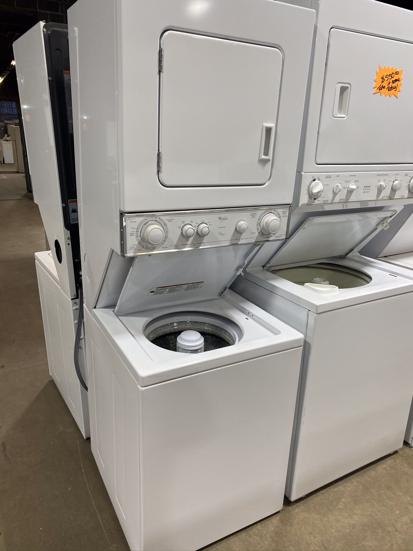 24” Whirlpool stackable washer dryer unit