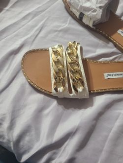 White And Gold Sandals