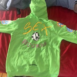 Green Matty boys chrome heart hoodie