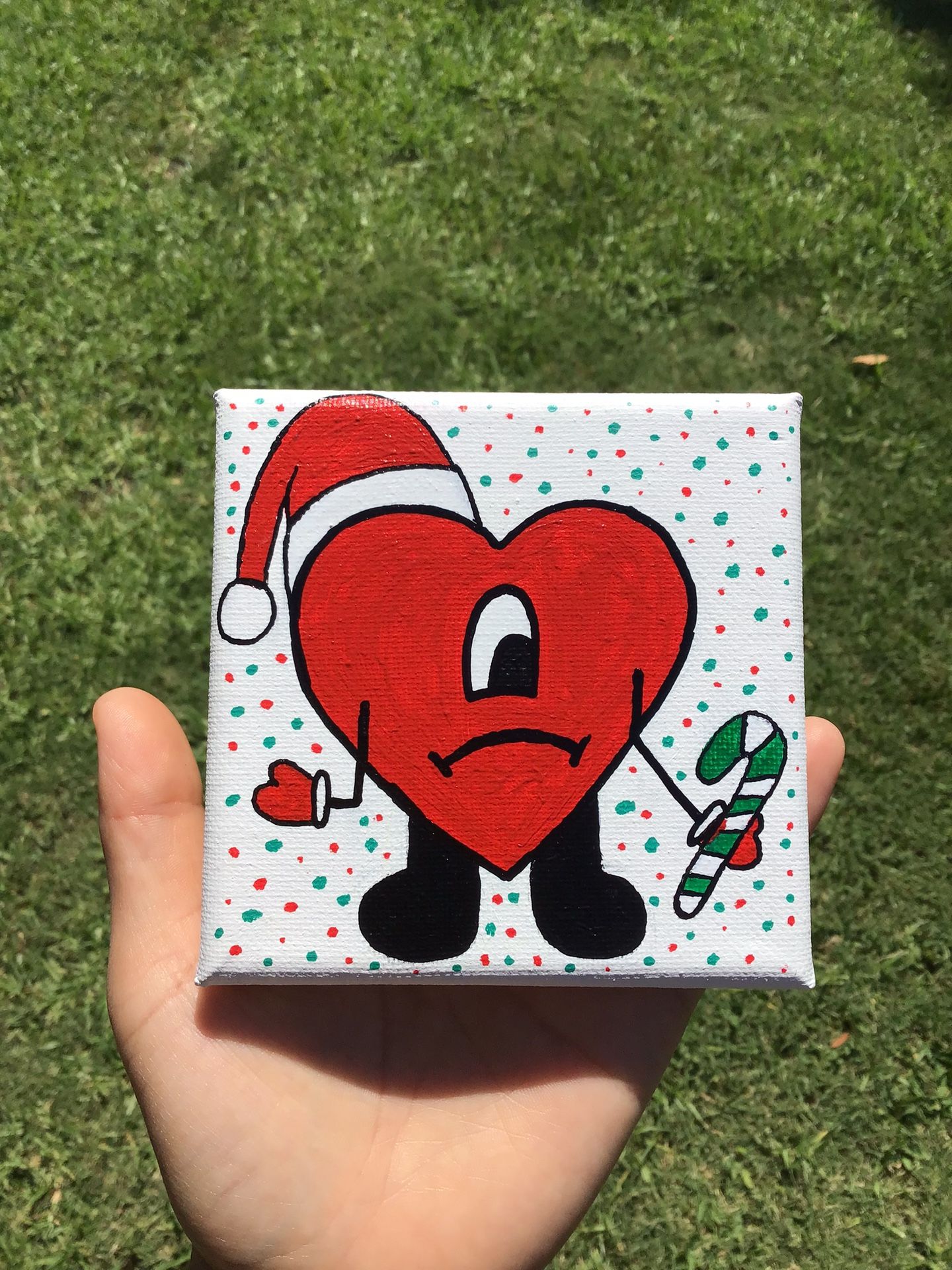 Hand Painted Bad Bunny Art Canvas Painting Reggaeton Music Bad Bunny Un Verano Sin Ti 2022 Album