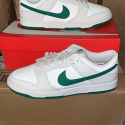 Brand New Men's Nike Air Dunk Low Green White Size 10.5