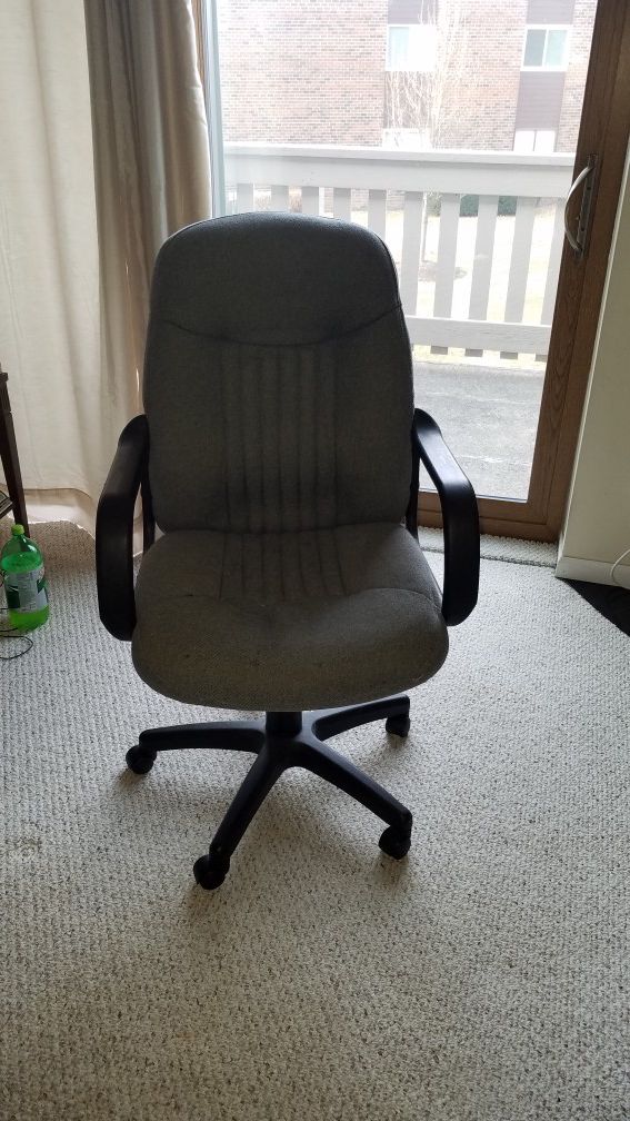 Swiveling office chair.