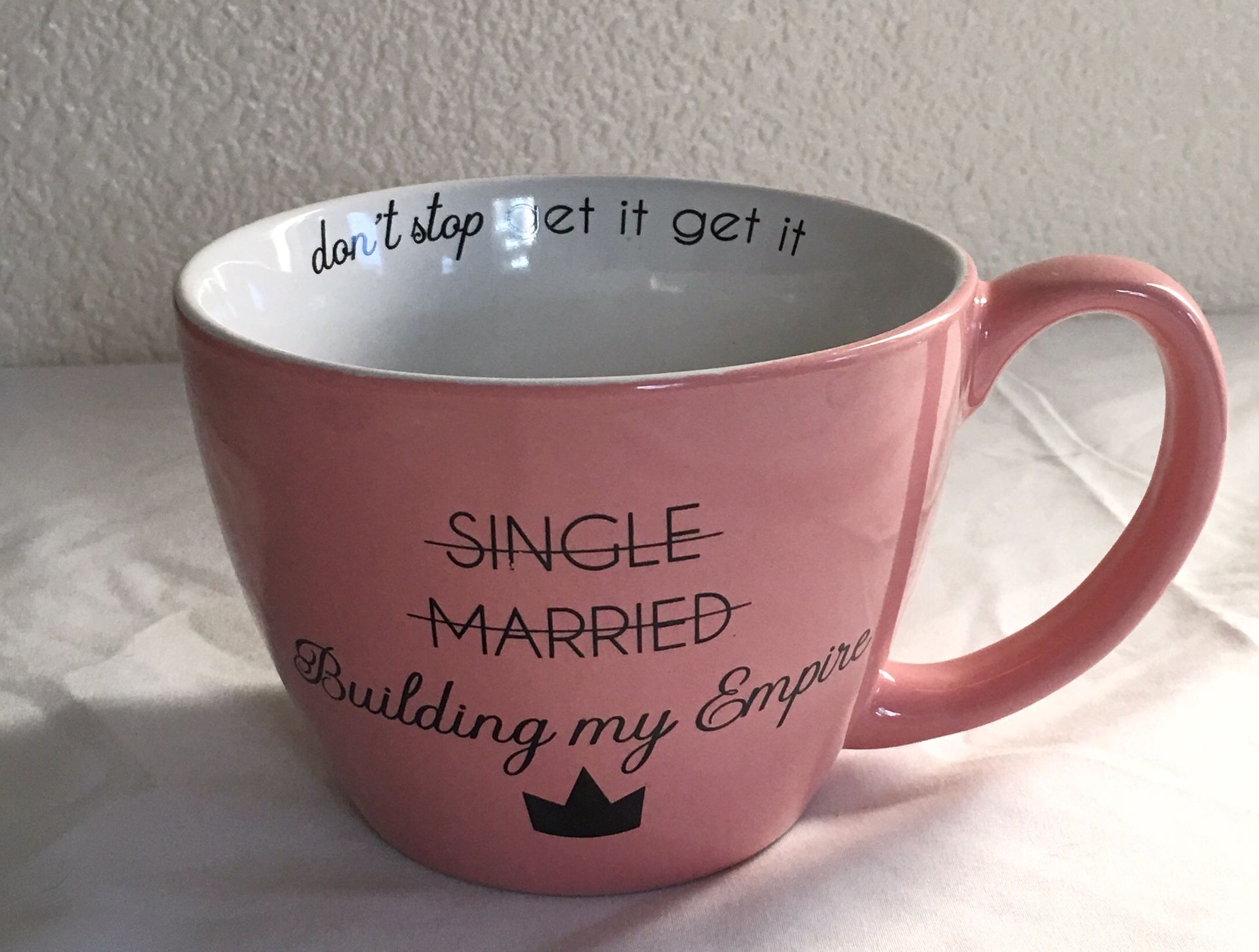 Building My Empire Coffee Cup Pink