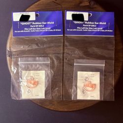 2 Police Radio Left Small Ear mold Open Ear Insert for Two Way Radio/Lapel GHOST