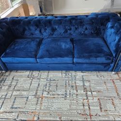 Blue Velvet Couch