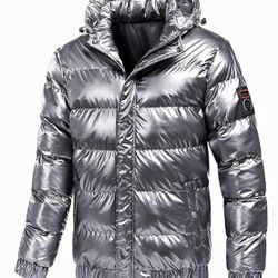 Men’s Winter puffer coat Size Medium With Hoodie
