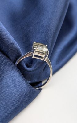 ✨💍 925 Sterling Silver   Emerald Cut Stone Ring✨