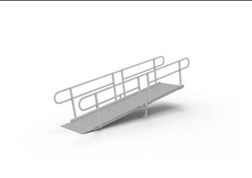 RELIABILT Solo 12' Straight 12-ft x 36-in Aluminum Modular Entryway Wheelchair Ramp