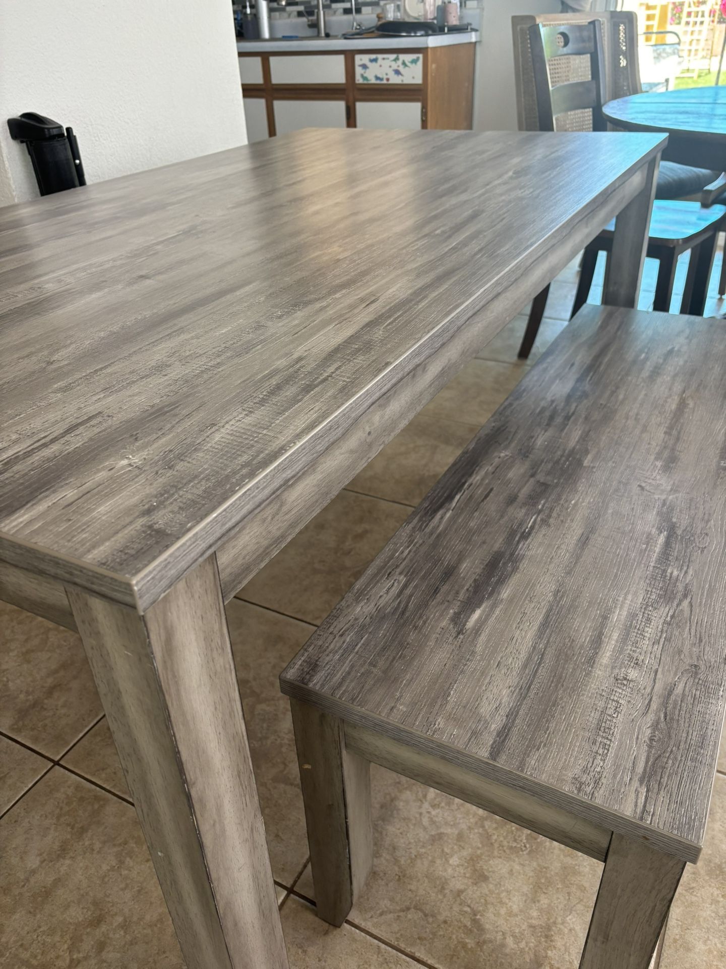 Living Spaces Dining Table And Bench