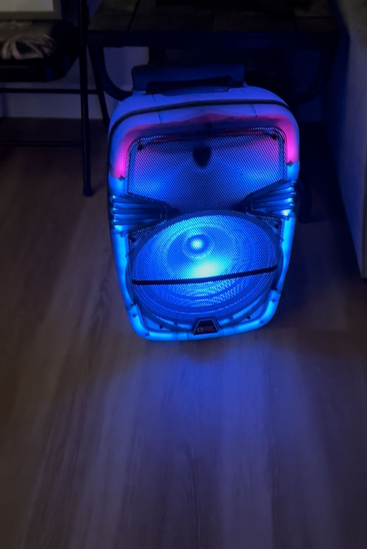 QFX 15” PARTY SPEAKER, FULL CABINET 360 DEGREE LIGHTING BLUETOOTH