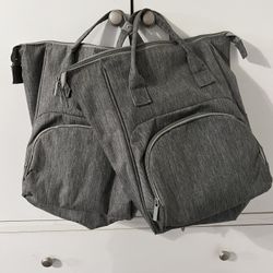 2 Diaper Twin  Backpacks Or Bags Color Gray 