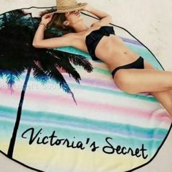 Victoria’s Secret Beach Towel  Round Towel Shipping Available 