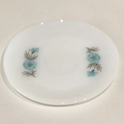 Vintage Fire King 6” Blue Floral Saucer 