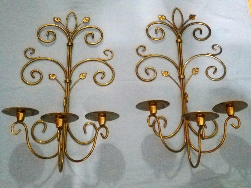 Brass candelabra