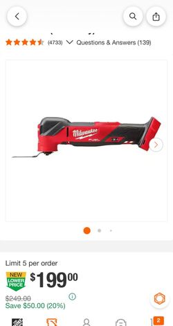 Milwaukee M18 Fuel Multi-tool/Oscillating tool