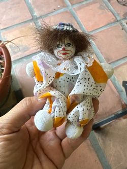 Small Fabric Clown Doll